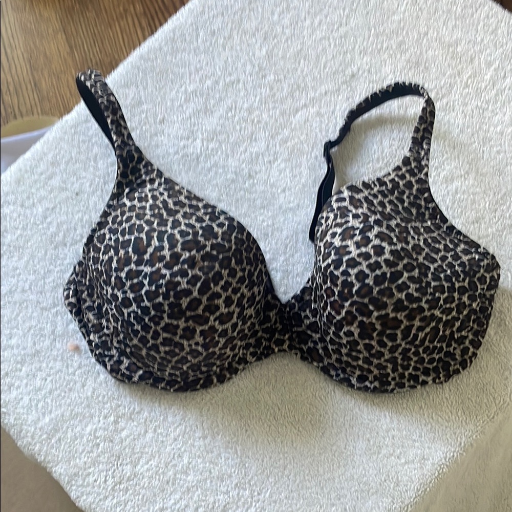 Vanity Fair Black and Brown Full Coverage Bra